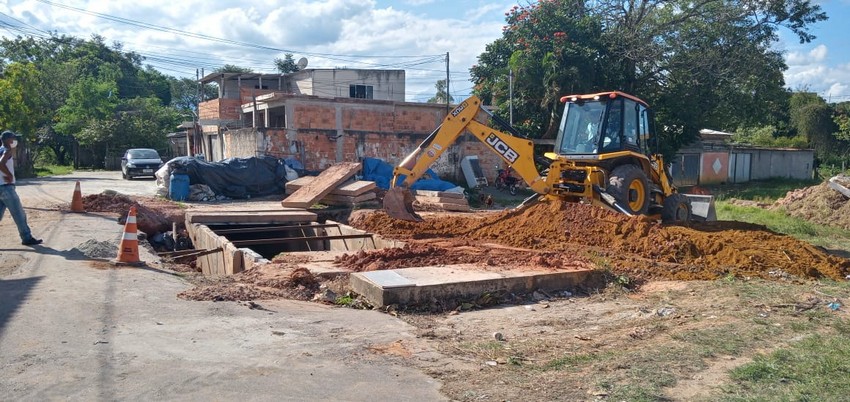 Prefeitura de Resende promove reparos na rede de drenagem do bairro baixada olaria 