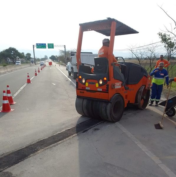 CCR RioSP inicia recuperação de pavimento da BR-101 na capital fluminense