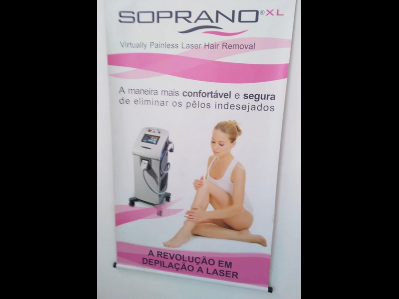 SOPRANO XL usada na depilação a laser