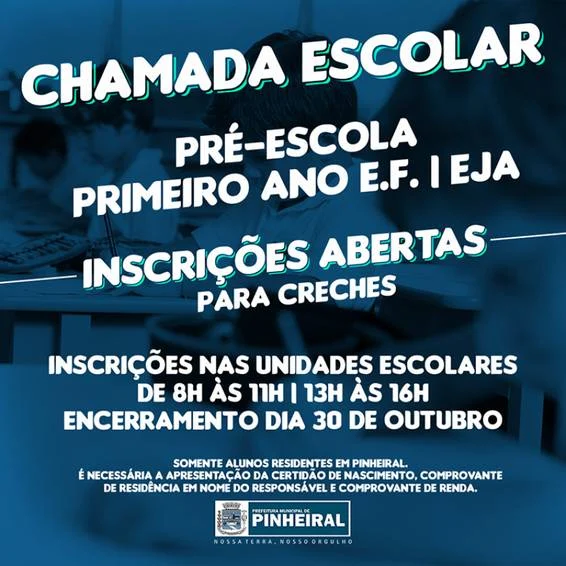 Chamada Escola Pinheiral-RJ