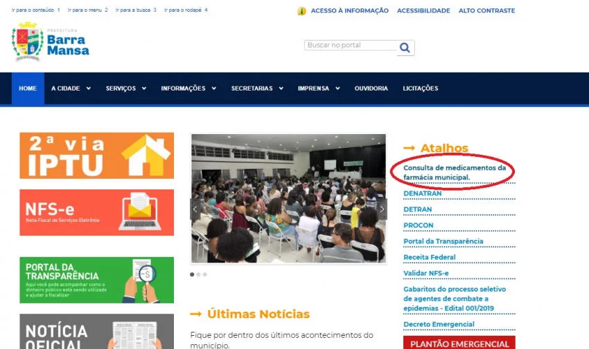 Medicamentos disponíveis na Farmácia Municipal podem ser consultados no site da Prefeitura de Barra Mansa