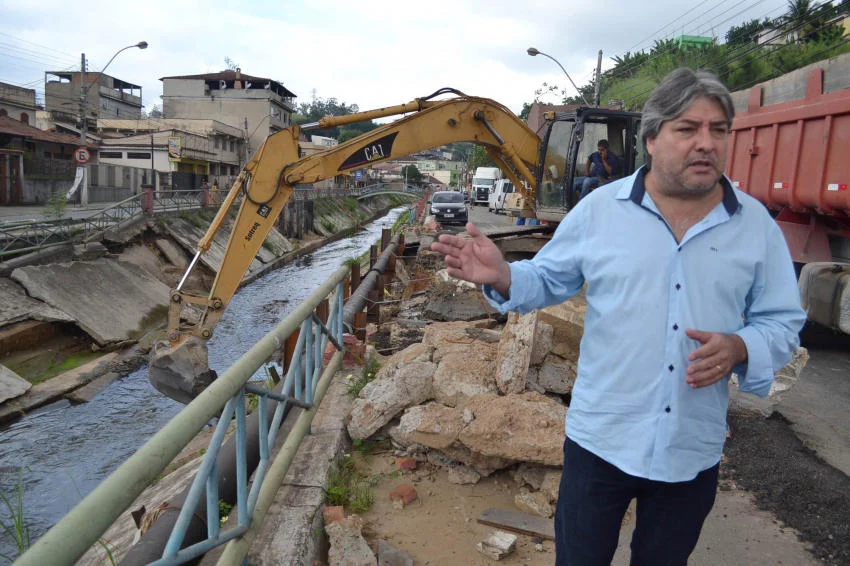 Obras de contenção no Córrego Secades são iniciadas em Volta Redonda