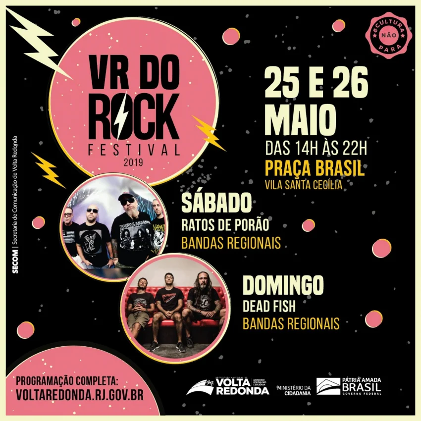 Ratos de Porão e Dead Fish vão tocar no VR do Rock Festival 2019