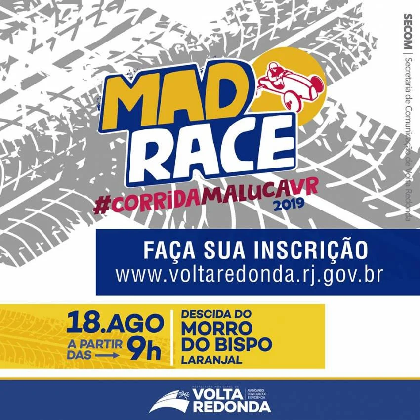 Mad Race 2019 acontece no próximo domingo, dia 18, em Volta Redonda