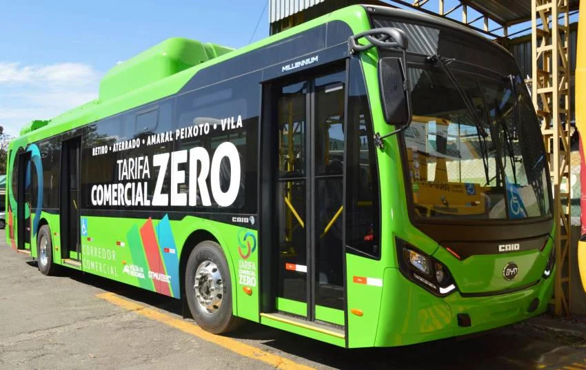 Tarifa Comercial Zero contará com três ônibus elétrico até o final de setembro