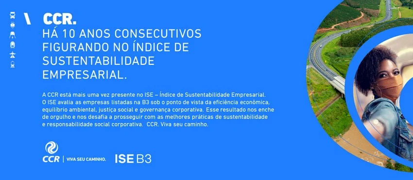 Grupo CCR é confirmado pela 13ª vez na carteira de sustentabilidade da [B]³