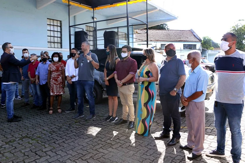 Rodrigo Drable faz pronunciamento em primeiro dia de expediente na sede da prefeitura