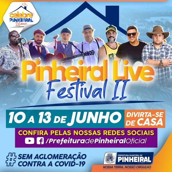 PROGRAMAÇÃO DOS 26 ANOS DA CIDADE TERÁ MÚSICA E CULTURA NO ‘PINHEIRAL LIVE FESTIVAL 2’
