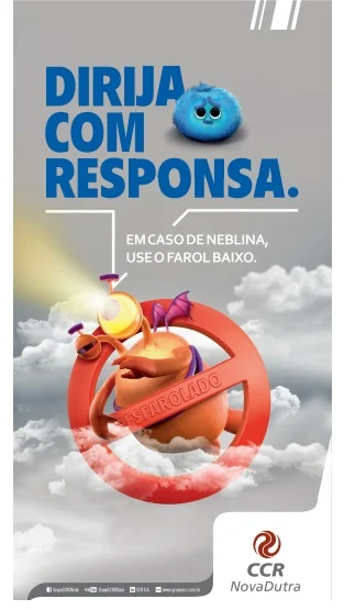 Atenção redobrada: Concessionária orienta motoristas da via Dutra como dirigir em situação de neblina
