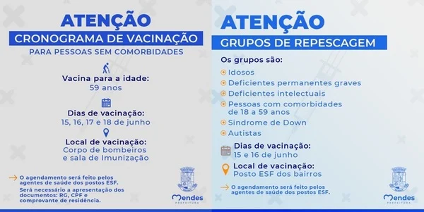 Cronograma de Vacinação e Grupo de Repescagem