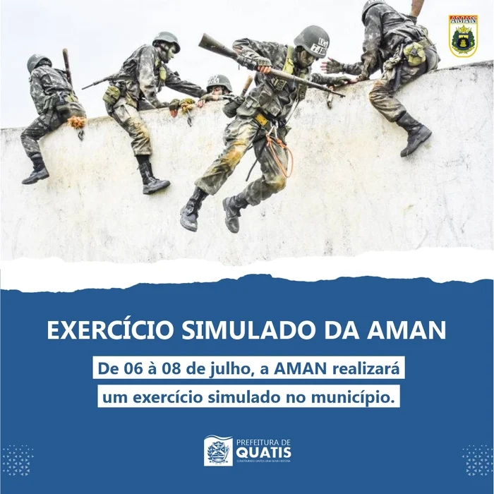 EXERCÍCIO SIMULADO DA AMAN ACONTECERÁ NO MUNICÍPIO