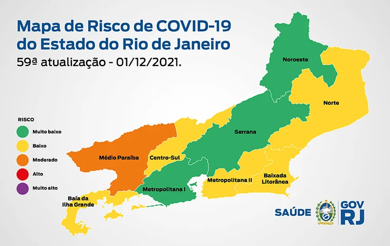 Mapa de risco da Covid-19: estado se mantém em bandeira verde,