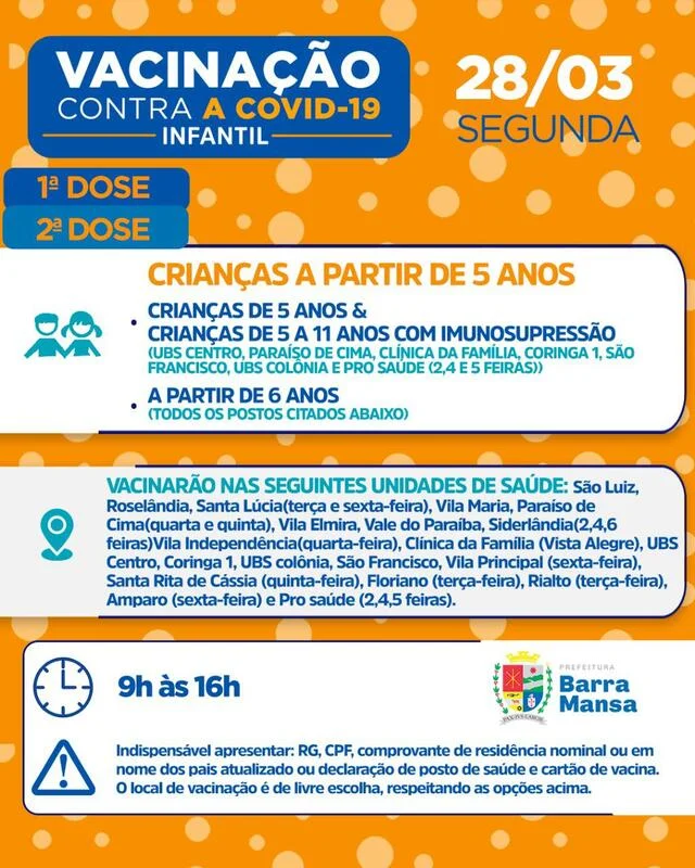 Barra Mansa segue com vacinação contra Covid-19 nesta sexta-feira