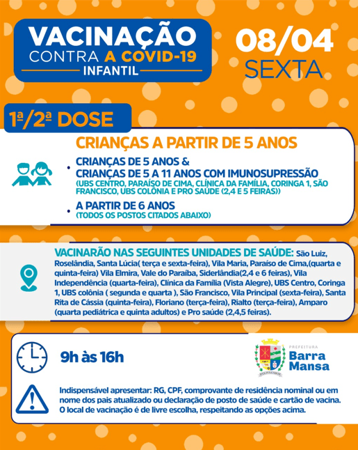 Barra Mansa segue imunização contra a Covid-19 nesta sexta-feira