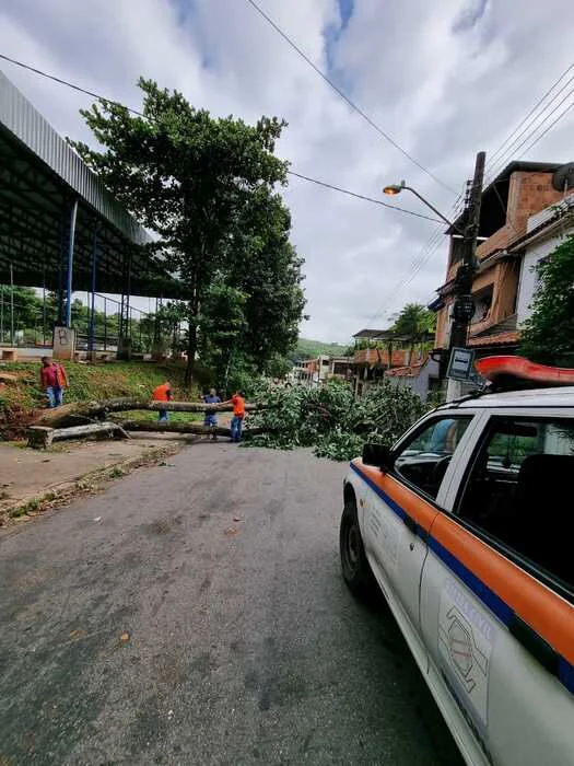 Defesa Civil trabalha para desbloquear via no bairro São Francisco