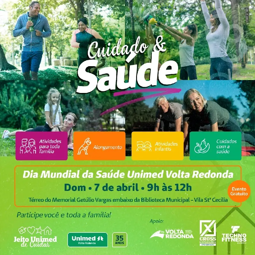 Dia Mundial da Saúde: Unimed Volta Redonda promove evento gratuito para a população