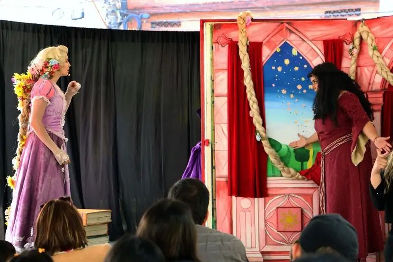 público com espetáculo rapunzel