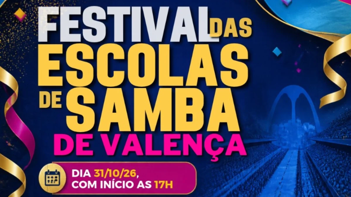 Festival das Escolas de Samba de Valença acontece neste sábado