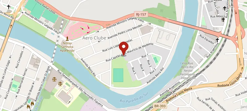 Mapa: Dinei Lanches, Rua Capitão João Mairicia de Medeiros, Aero Clube, Nº 246, Volta Redonda - RJ, 27283-540