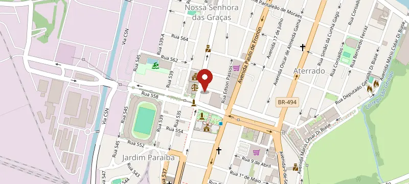 Mapa: Dra. Rosa Maria Fonseca, Avenida Lucas Evangelista, Aterrado - Volta Redonda, Nº 436, Volta Redonda - RJ