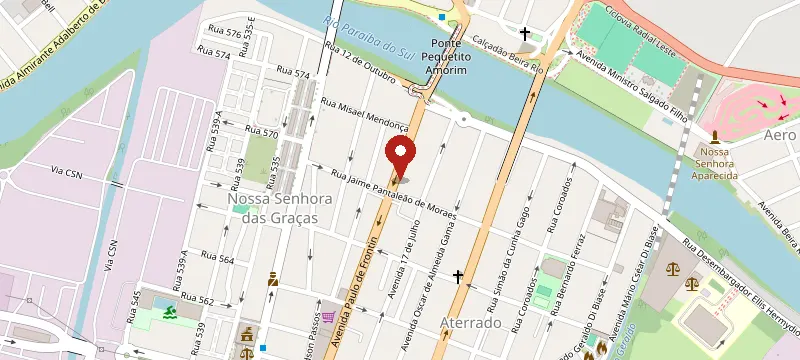 Mapa: Evidence Móveis e Decoração, Avenida Paulo de Frontin, Aterrado, Nº 978, Volta Redonda - RJ, 27213-270