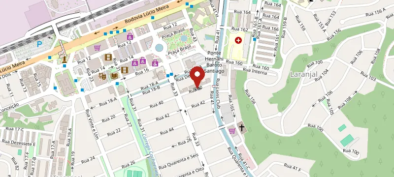 Mapa: RCastro Odontologia, Nº 14 - Shopping 33 - torre 2, Sala 1509, Rua 40, Volta Redonda - RJ, 27260-210