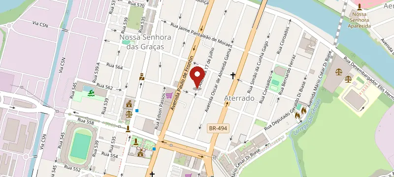 Mapa: Mauro Fernandes Empréstimo, Avenida dezessete de Julho, aterrado, Nº 227, Volta Redonda - RJ, 27213-200
