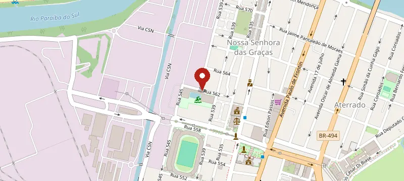 Mapa: Personal Trainer Perla Carina, Musculação, Treino, Spinning, Funcional – Volta Redonda, R. Quinhentos e Sessenta e Dois, 179A - Nossa Sra. das Gracas, Volta Redonda - RJ, 27215-360