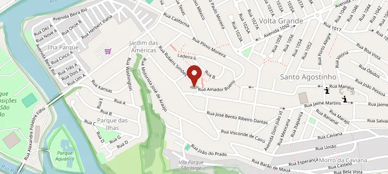 Mapa: Larissa Leal Sobrancelha e Cílios – Volta Redonda, Rua Rubéns Simões 13 - Santo Agostinho, Volta Redonda - RJ, 27211-490