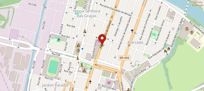 Mapa: Clínica Oftalmológica Dr. Visão, Av. Paulo de Frontin, 590 - Aterrado, Volta Redonda - RJ, 27213-270