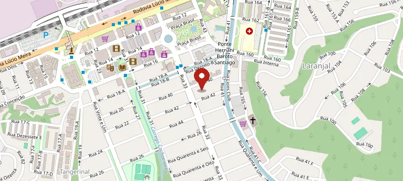 Mapa: Dentista Eduardo Vianna – Implantes e Próteses Dentárias em Volta Redonda, Rua 40, 14 - Sala 1307, Shopping 33 Torre II, Volta Redonda - RJ, 27260-200